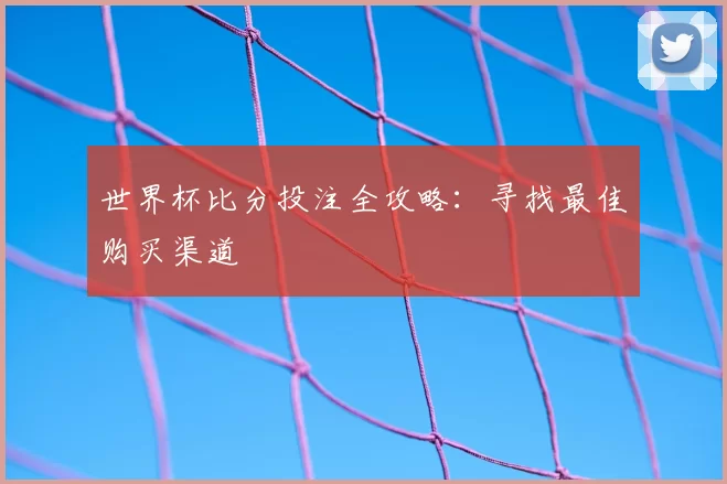 世界杯比分投注全攻略:寻找最佳购买渠道